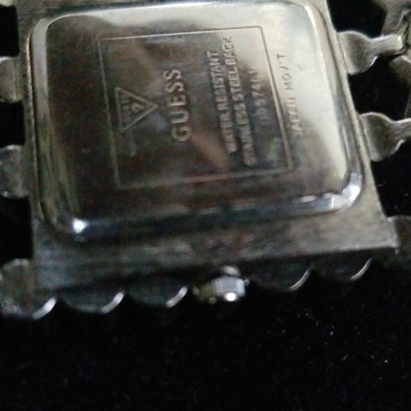 Guess  silver with stones rectangular watch, water - Picture 4 of 4